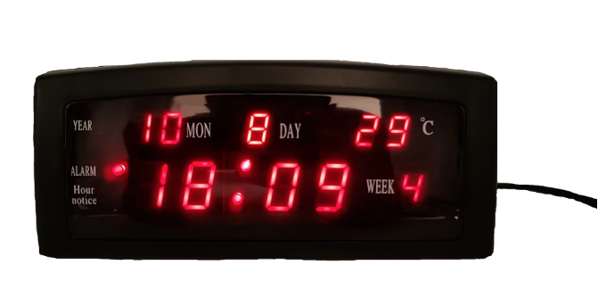 Ceas digital de masa 909 A LED cu alarma si termometru